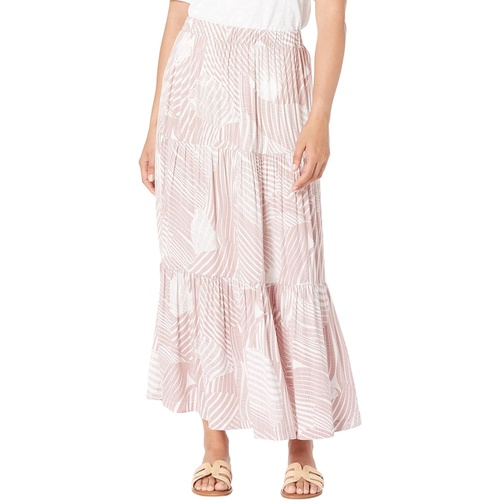  Mod-o-doc Abstract Print Tiered Skirt