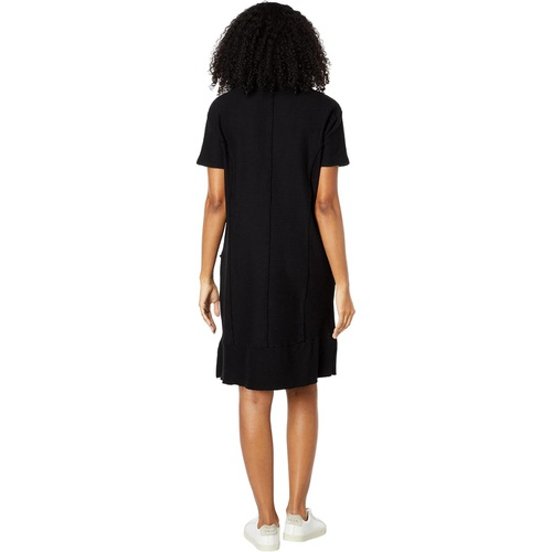  Mod-o-doc Ottoman Rib Short Sleeve Seamed Shift Dress