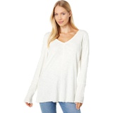 Mod-o-doc Slub Jersey Long Sleeve Wide V-Neck Tunic