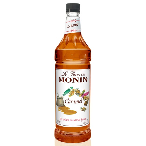  Monin - Caramel Syrup, Rich and Buttery, Great for Desserts, Coffee, and Cocktails, Gluten-Free, Non-GMO (1 Liter)