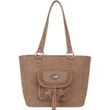 Montana West Trinity Ranch Hair-On Leather Collection Tote