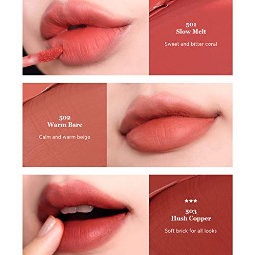  [moonshot] Tint Fit Blur 4.5g - Soft Airy Velvet Lip Makeup, Butter Cream Like Texture, Soft Touch Long Lasting Lip Stain Colors (505 Red Heim)