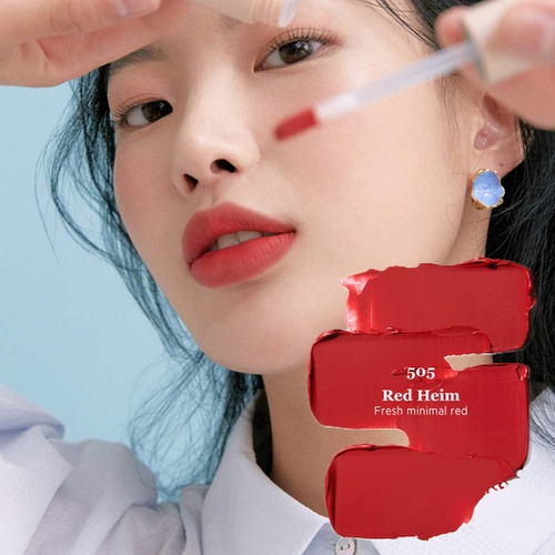  [moonshot] Tint Fit Blur 4.5g - Soft Airy Velvet Lip Makeup, Butter Cream Like Texture, Soft Touch Long Lasting Lip Stain Colors (505 Red Heim)