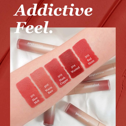  [moonshot] Tint Fit Blur 4.5g - Soft Airy Velvet Lip Makeup, Butter Cream Like Texture, Soft Touch Long Lasting Lip Stain Colors (505 Red Heim)