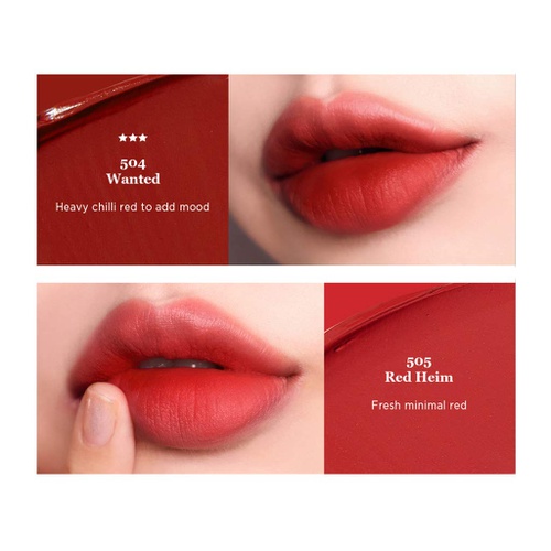  [moonshot] Tint Fit Blur 4.5g - Soft Airy Velvet Lip Makeup, Butter Cream Like Texture, Soft Touch Long Lasting Lip Stain Colors (505 Red Heim)