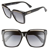 Moschino 56mm Gradient Square Sunglasses_BLACK