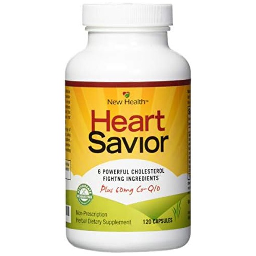  Mountain Health New Health HeartSavior Lower Cholesterol and Heart Health Supplement - Plant Sterols and 60mg of CoQ10 - 120 Capsules