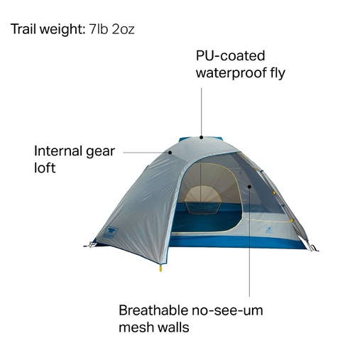  Mountainsmith Bear Creek 4 Tent + Footprint: 4-Person 2-Season - Hike & Camp