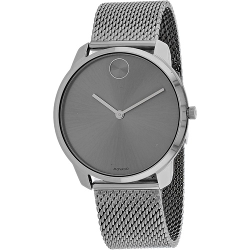  Movado Mens Swiss Quartz Watch with Stainless Steel Strap, Grey, 21 (Model: 3600599)