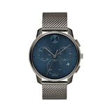 Movado Mens Swiss Quartz Watch with Stainless Steel Strap, Grey Ion-Plated, 21 (Model: 3600721)