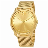 Movado Bold Large Diamond and Gold Plated Mesh Watch 3600460