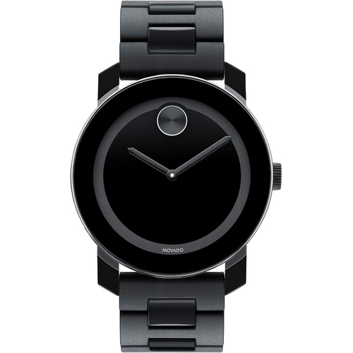  Movado Mens BOLD TR90 Watch with a Sunray Dot Black Dial, Black/Grey (Model 3600047)