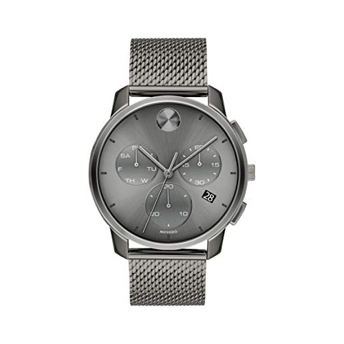  Movado Mens Swiss Quartz Watch with Stainless Steel Strap, Grey, 21 (Model: 3600635)