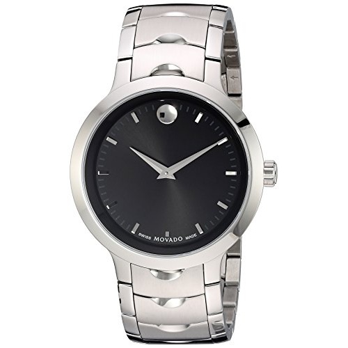  Movado Mens Swiss Quartz Stainless Steel Watch, Color: Silver-Toned (Model: 0607041)
