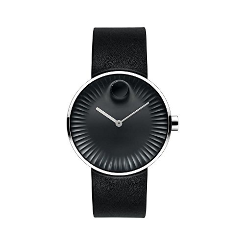  Movado Edge Black Aluminum Dial Swiss Quartz Mens Watch 3680002