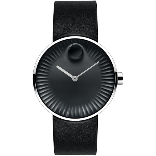  Movado Edge Black Aluminum Dial Swiss Quartz Mens Watch 3680002