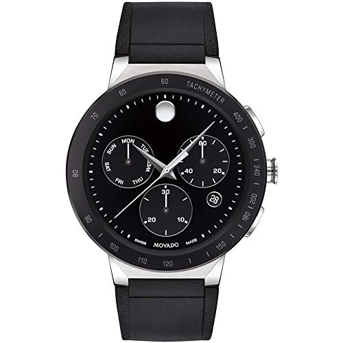  Movado Sapphire Chronograph Black Dial Mens Watch 0607240