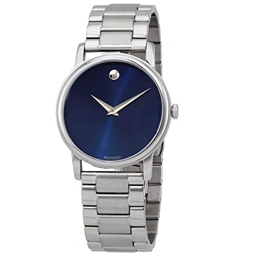  Movado Classic Museum Quartz Navy Dial Mens Watch 2100015