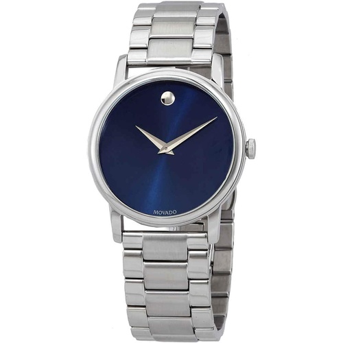  Movado Classic Museum Quartz Navy Dial Mens Watch 2100015