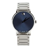 Movado Mens 40mm Ultra Slim Bracelet & Blue Museum Dial Watch