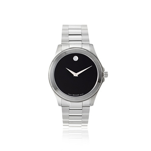  Movado Mens 605746 Sport Silver/Black Stainless Steel Watch