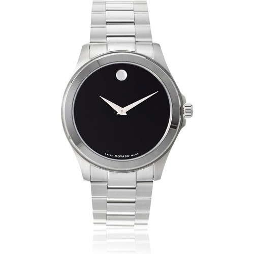  Movado Mens 605746 Sport Silver/Black Stainless Steel Watch