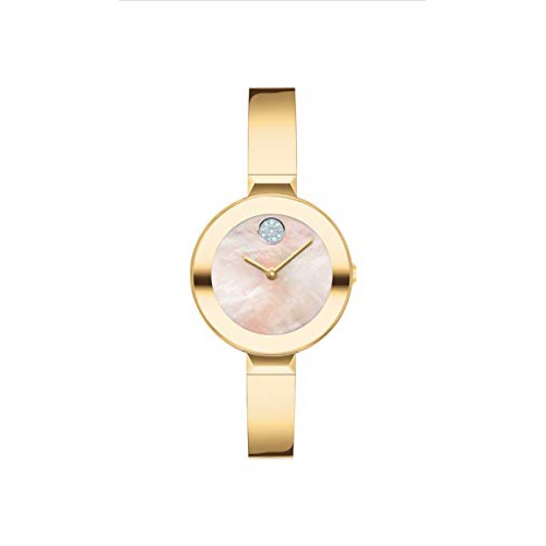  Movado Womens Swiss Quartz Watch with Stainless Steel Strap, Gold, 8.5 (Model: 3600627)