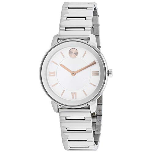  Movado Bold Silver-White Dial Ladies Watch 3600590