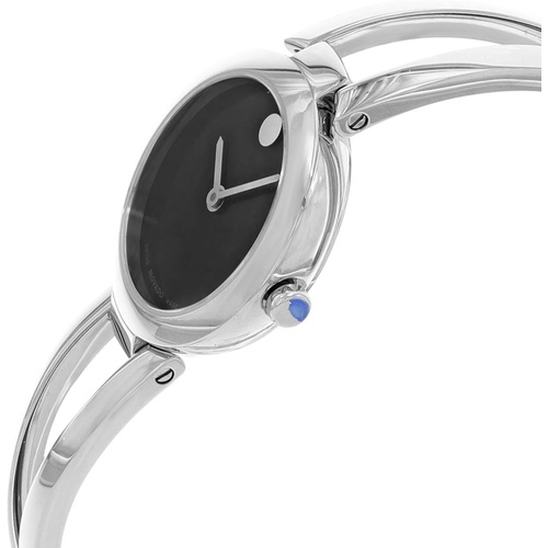  Movado Amorosa Black Dial Ladies Watch 0607131