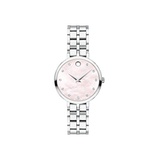 Movado Kora, Stainless Steel Case, Pink Dial, Stainless Steel Bracelet, Women, 0607322