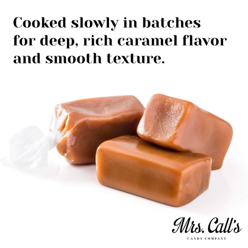  Mrs. Calls Naturally Gluten Free Handcrafted Gourmet Toasted Pecan Caramel: Kettle Cooked, Soft & Individually Wrapped - Two Pack x 20 Ounces Each