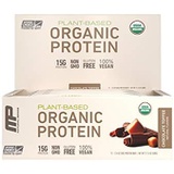MusclePharm Organic Plant-Based Protein Bar, 15g Protein, Chocolate Toffee Bars, 12 Count