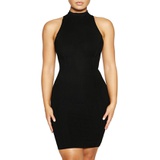 Naked Wardrobe Snatched & Sexy Sleeveless Minidress_BLACK