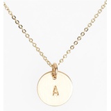 Nashelle 14k-Gold Fill Initial Mini Circle Necklace_14K GOLD Fill A
