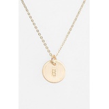 Nashelle 14k-Gold Fill Initial Mini Circle Necklace_14K GOLD Fill E