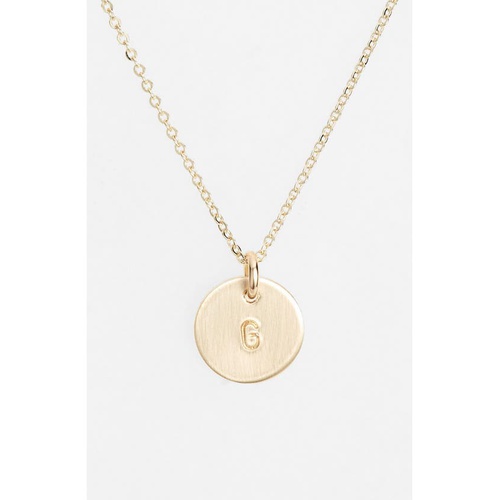  Nashelle 14k-Gold Fill Initial Mini Circle Necklace_14K GOLD Fill G