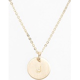 Nashelle 14k-Gold Fill Initial Mini Circle Necklace_14K GOLD Fill J