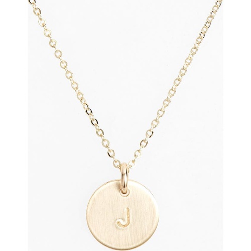  Nashelle 14k-Gold Fill Initial Mini Circle Necklace_14K GOLD Fill J