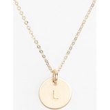 Nashelle 14k-Gold Fill Initial Mini Circle Necklace_14K GOLD Fill L