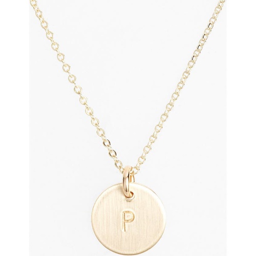  Nashelle 14k-Gold Fill Initial Mini Circle Necklace_14K GOLD Fill P