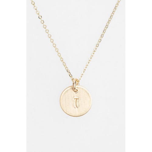  Nashelle 14k-Gold Fill Initial Mini Circle Necklace_14K GOLD Fill T