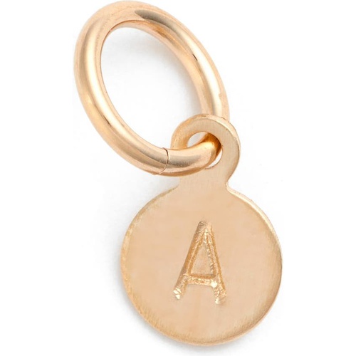  Nashelle Tiny Initial 14k-Gold Fill Coin Charm_14K GOLD Fill A