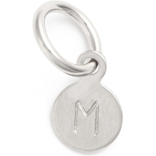  Nashelle Tiny Initial Sterling Silver Coin Charm_STERLING Silver M