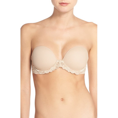  Natori Feathers Underwire Plunge Strapless Bra_CAFE