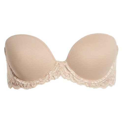  Natori Feathers Underwire Plunge Strapless Bra_CAFE