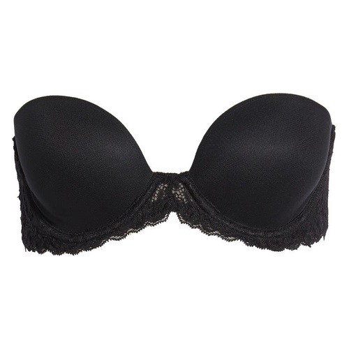  Natori Feathers Underwire Plunge Strapless Bra_BLACK