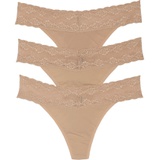 Natori Bliss Perfection Lace Trim Thong_CAFEE