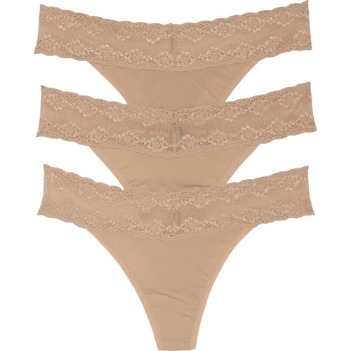  Natori Bliss Perfection Lace Trim Thong_CAFEE