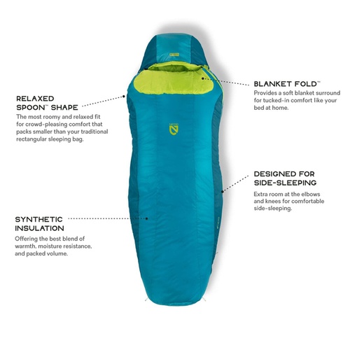  NEMO Equipment Inc. Tempo 20 Sleeping Bag: 20F Synthetic - Hike & Camp