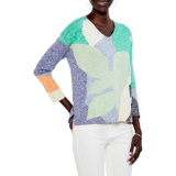 NIC+ZOE Petite Leaf Burst Sweater